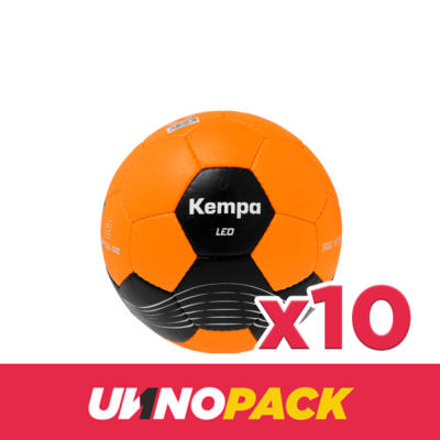 BOLA ANDEBOL KEMPA LEO BLACK/ ORANGE - X10
