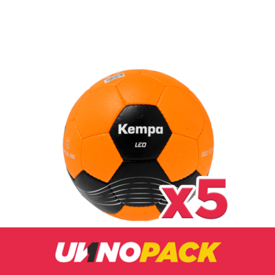 BOLA ANDEBOL KEMPA LEO BLACK/ ORANGE - X5