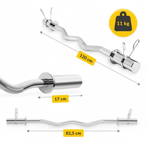 BARRA OLIMPICA Z PLUS 51 CR 120 CM - 11 KG