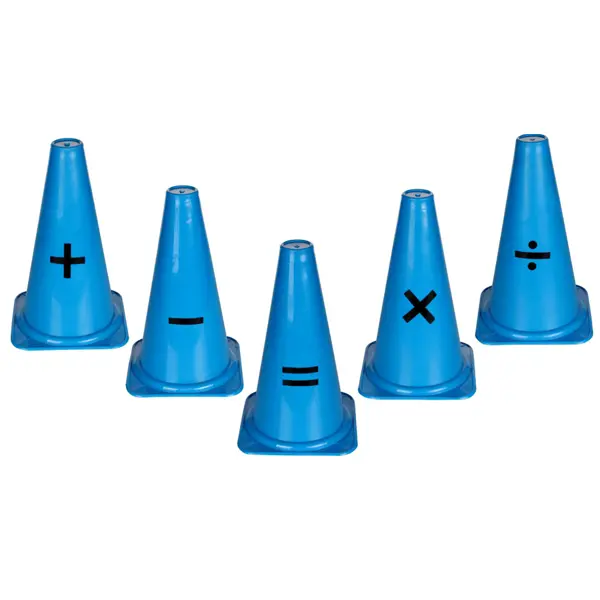 CONJUNTO 5 CONES SIMBOLOS MATEMÁTICOS
