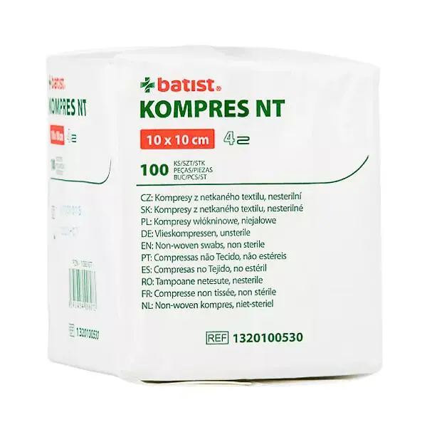COMPRESSA DE GAZE EM TNT 10X10 CM