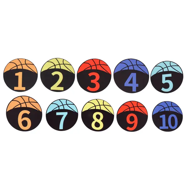 MARCADORES DE CHAO NUMERADOS 1 A 10 BASQUETEBOL